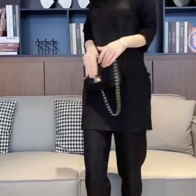 中国风高级感时尚套装女23夏季V领复古盘扣五分袖上衣裤子两件套