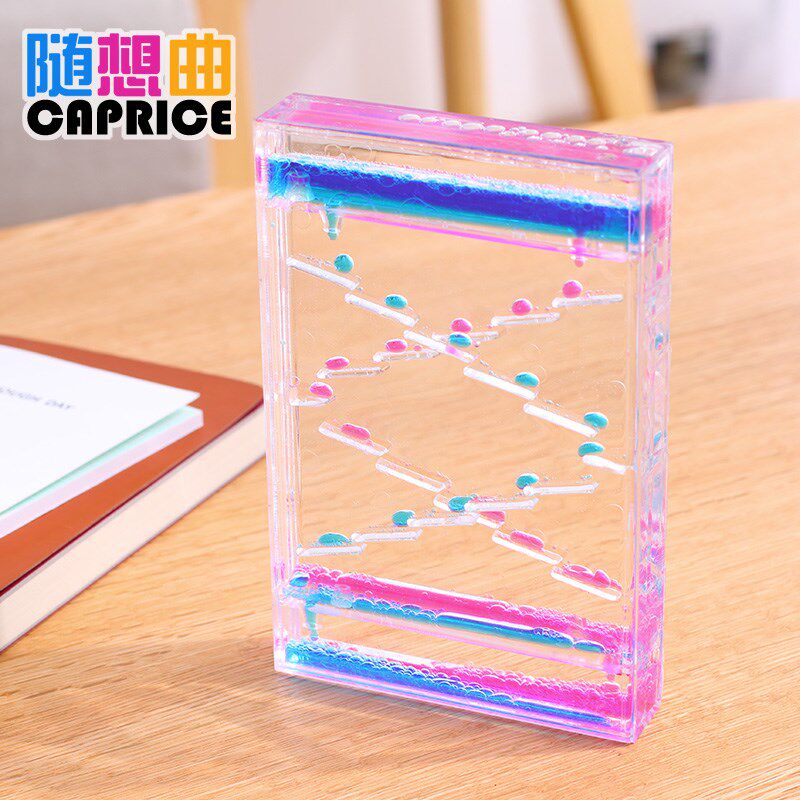 计时器双色油漏阶梯液体水油滴生日礼物儿童男孩创意摆件饰品女生