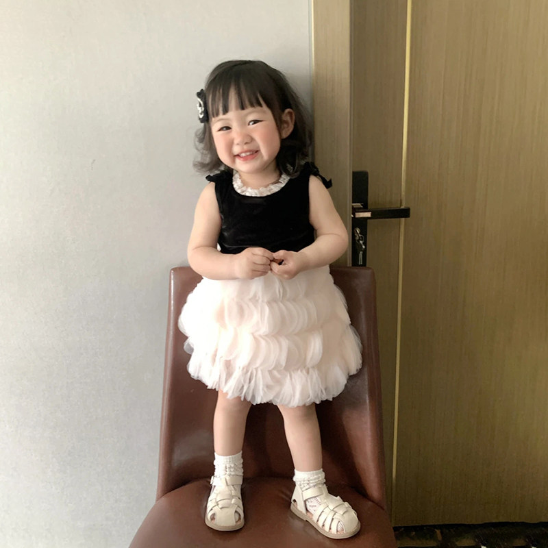女童连衣裙洋气高端周岁礼服女宝宝夏季公主裙生日宴儿童裙子女孩