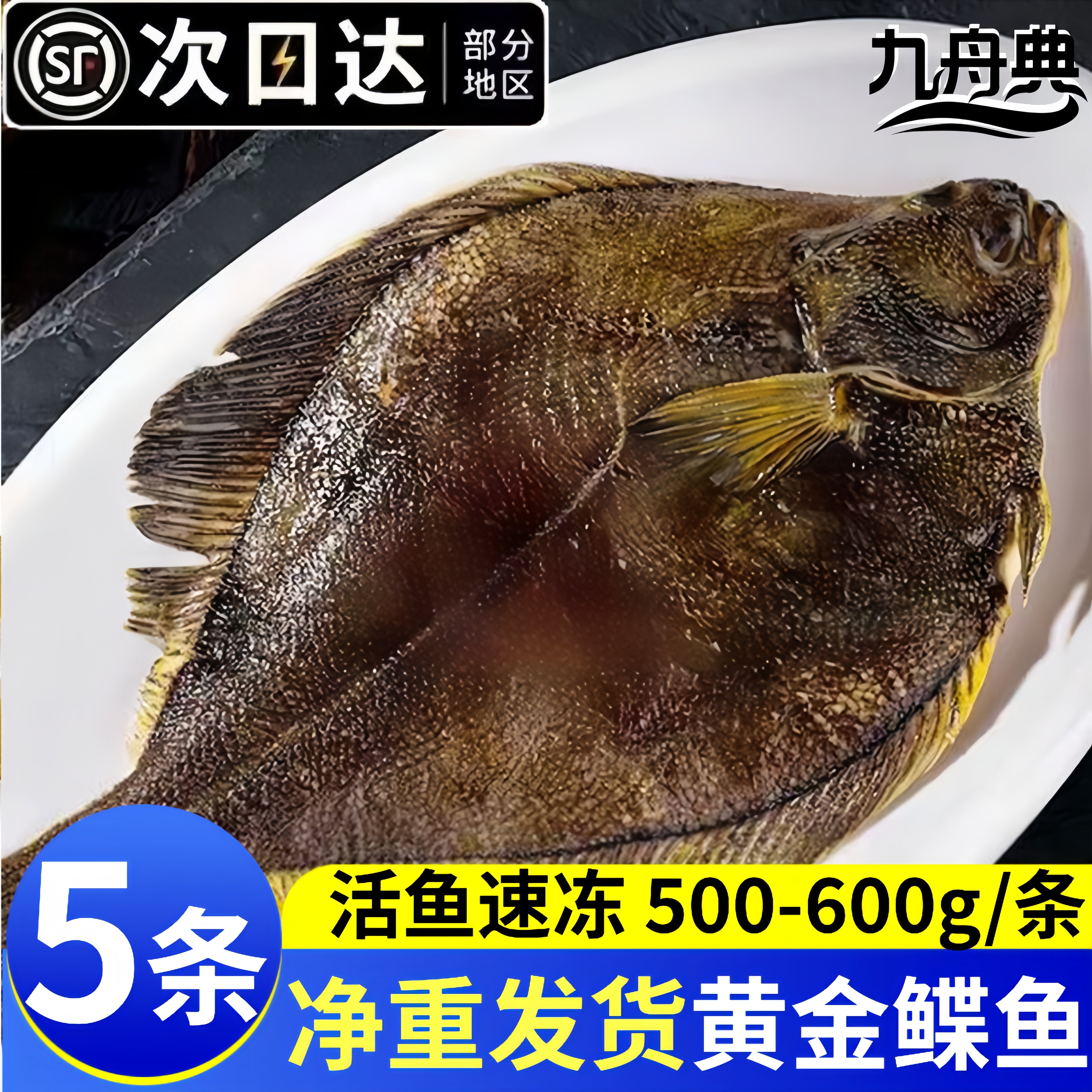 1斤1条新鲜黄金鲽鱼整条商用批发