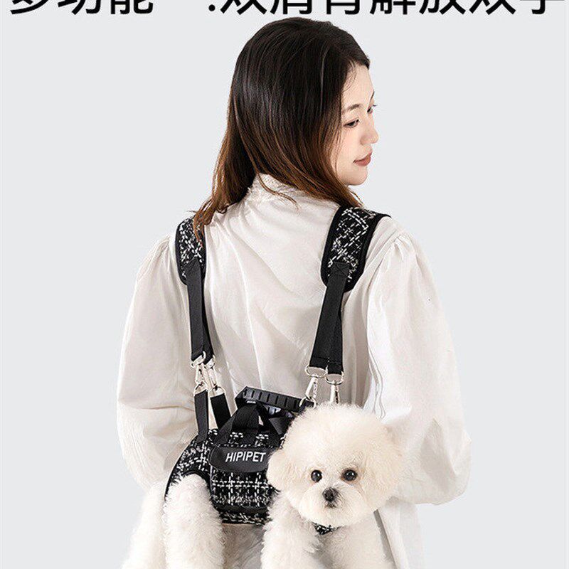 宠物户外出行手提包可牵引外出遛狗横背狗包猫包小型犬斜跨单肩包