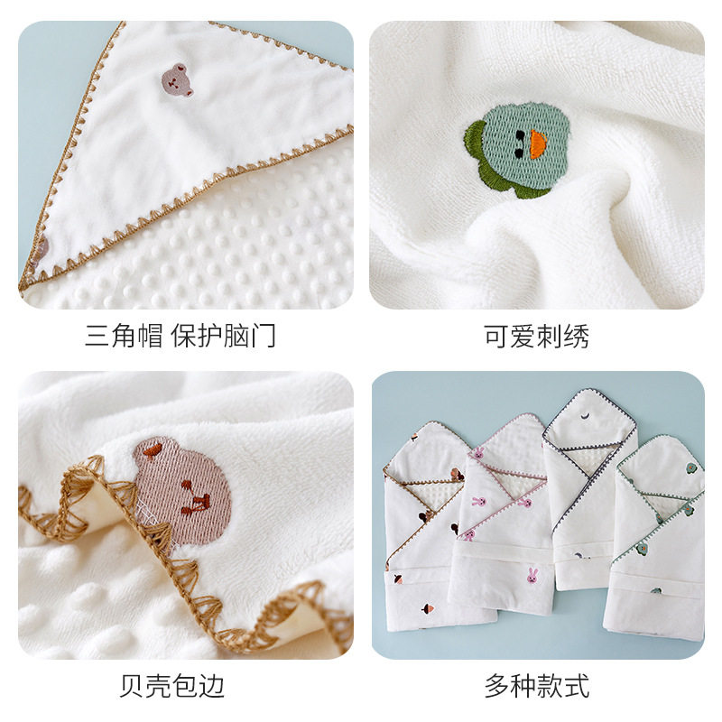 包单初生婴儿包被新生儿产房春秋季宝宝包裹被包巾夏季薄款豆豆绒
