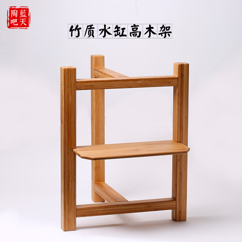 竹木实木底座底架子木架茶罐水缸底托木架花盆瓶架子大小号支架