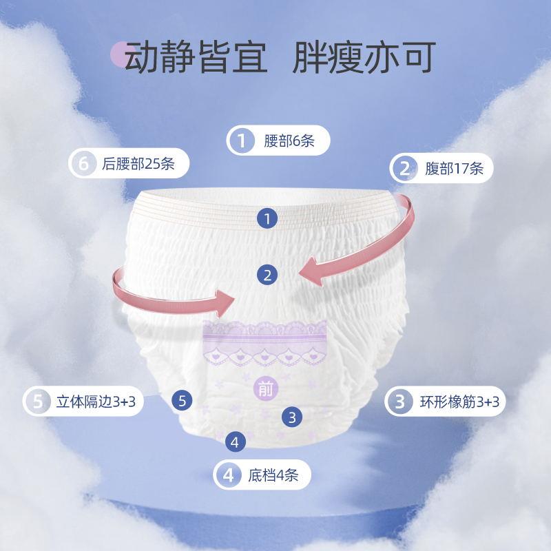 【安睡裤20条】星百蓓臻艾一次性安心裤夜安裤20条月经经期防侧漏