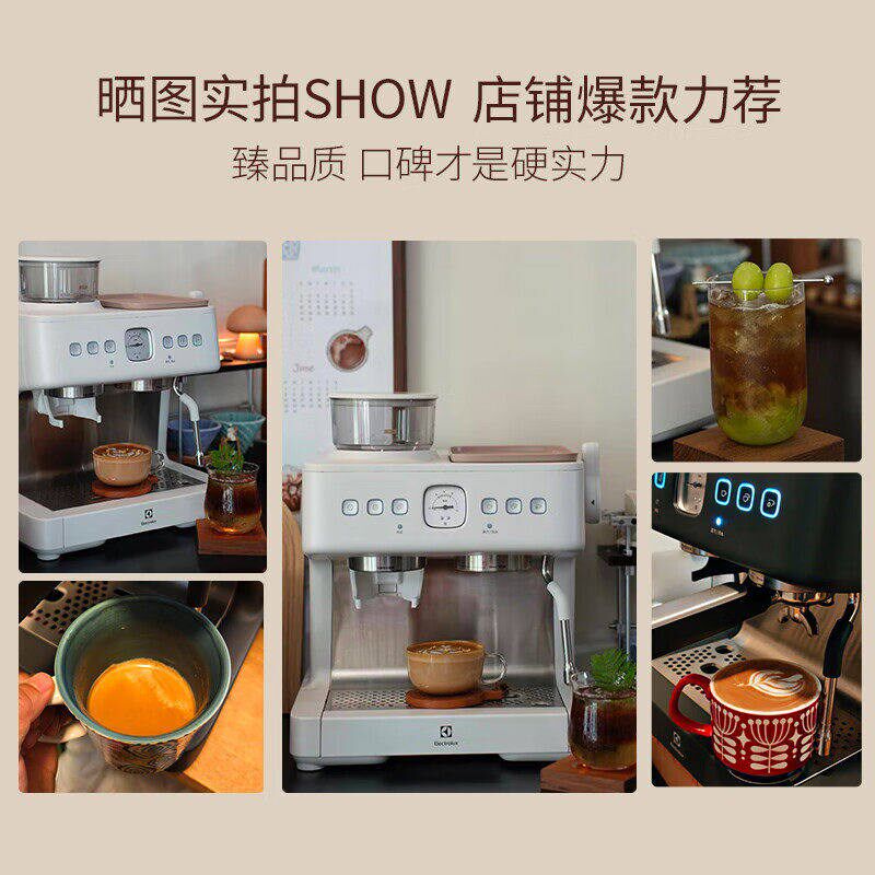 Electrolux伊莱克斯意式咖啡机家用58mm商用冲煮头PID智控