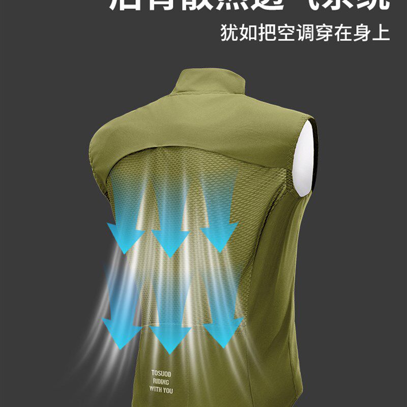 塔斯队长防风马甲骑行服公路自行车风衣背心无袖上衣男女款春夏季