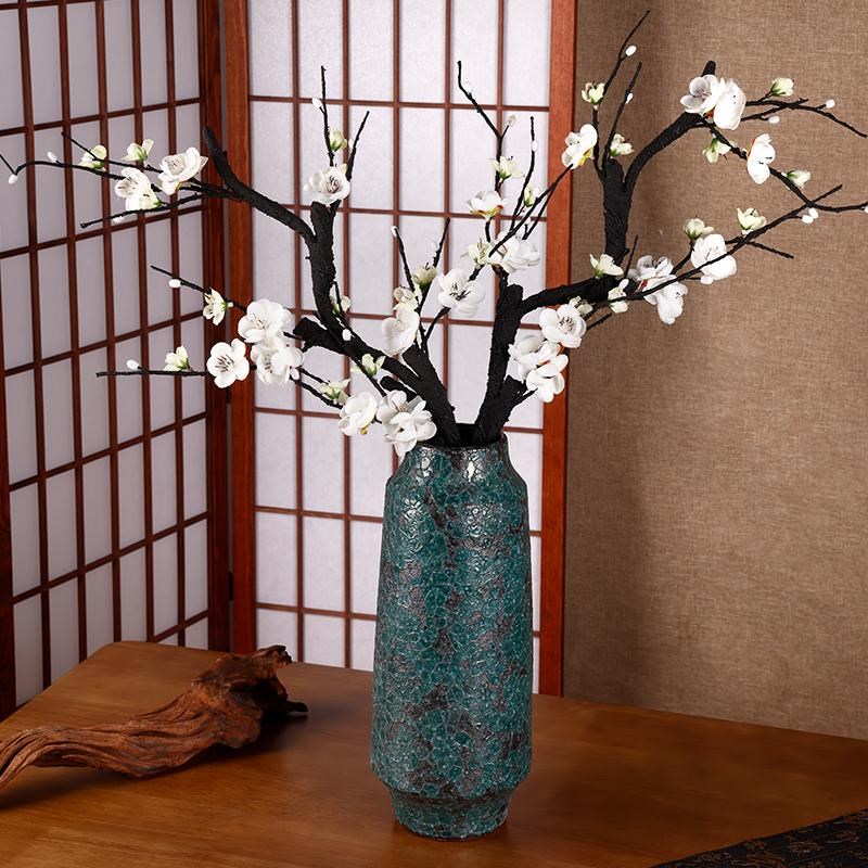 仿真梅花腊梅假花摆件中式客厅玄关电视柜装饰花艺插花摆设娟花