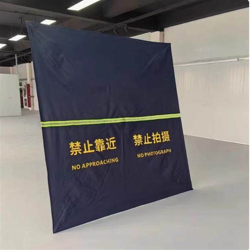 交通便捷折叠围挡2米作战多功能伞式围栏临时战术执勤警示布艺定图片