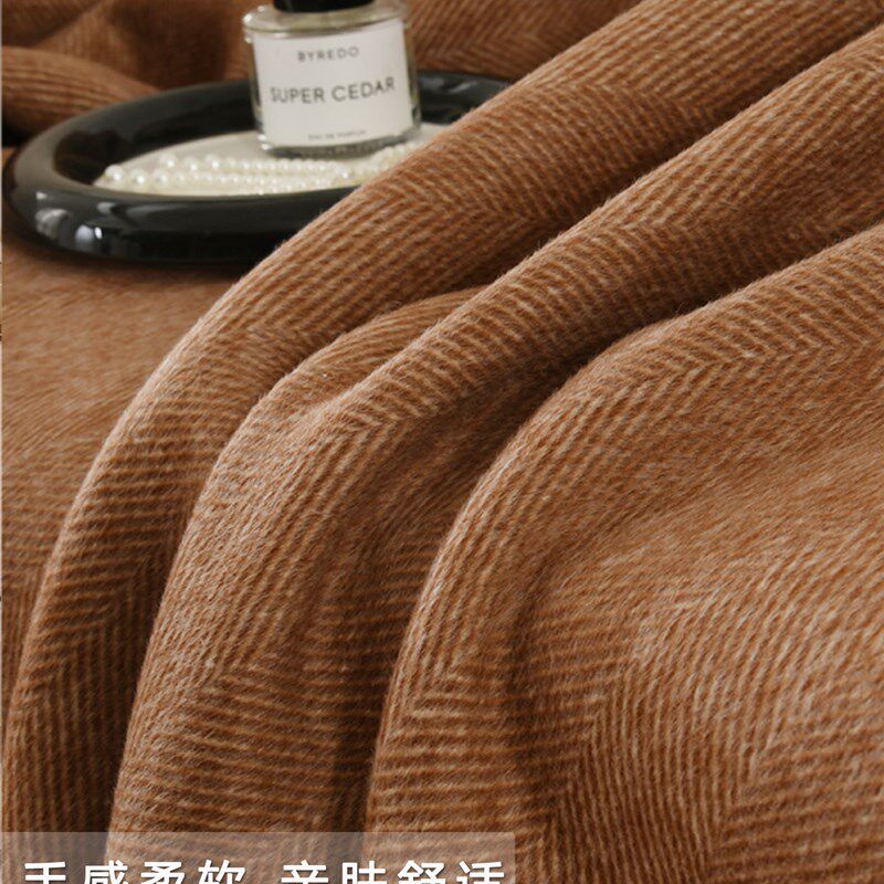 偌一羊毛毯办公室午睡披肩毯小毛毯盖腿沙发盖布单人车用四季通用
