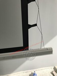JK经科隐藏式电动拉线玻纤天花幕8K暗藏嵌入式抗光投影软白灰幕布