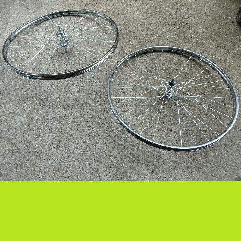 老式自行车24/26x1 3/8车圈钢铁圈单双层加厚拉杆煞车毂36孔3240