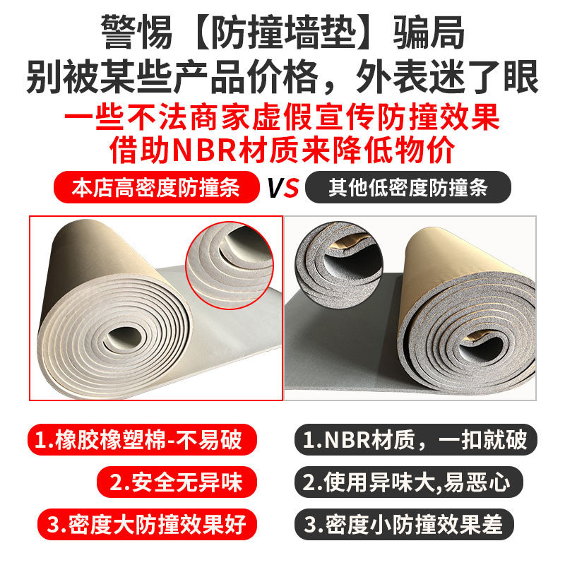 儿童防撞墙垫柱子包边条防磕碰海绵贴包横梁泡沫防碰头车库软包棉
