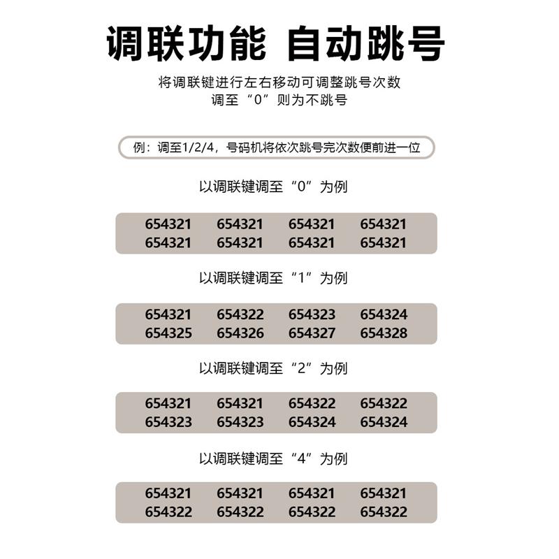 超轻自动归零号码机页码打码器数字编号器印章打码机全自动页码机