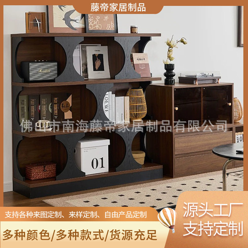 哈利书柜法式书架收纳落地组合简易储物柜异形柜展示美式复古柜子