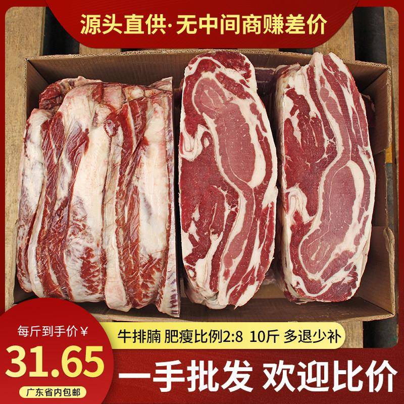 5-10斤原切进口牛腩牛排腩肋排条装冷冻新鲜牛肉肥瘦红烧商用生鲜