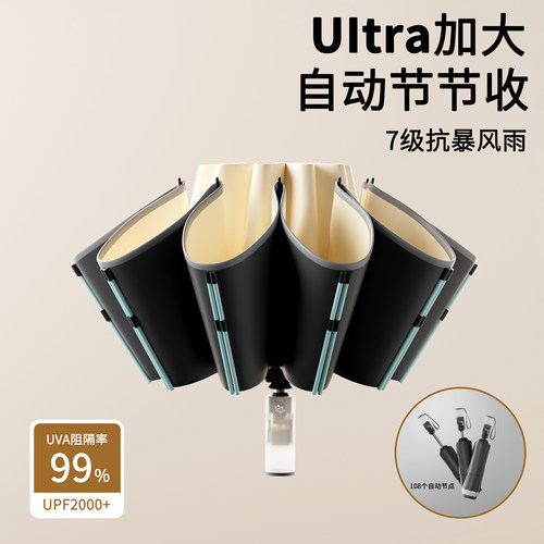 全自动节节收折叠晴雨伞