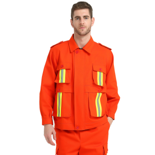 六禄夏季阻燃服套装纯棉工作服电焊炼钢厂防烫服冶炼隔热防火星