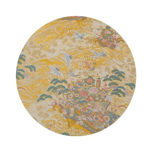 西阵织轮船茶席桌旗桌布正娟日式布料手工刺绣面料diy包和服腰带