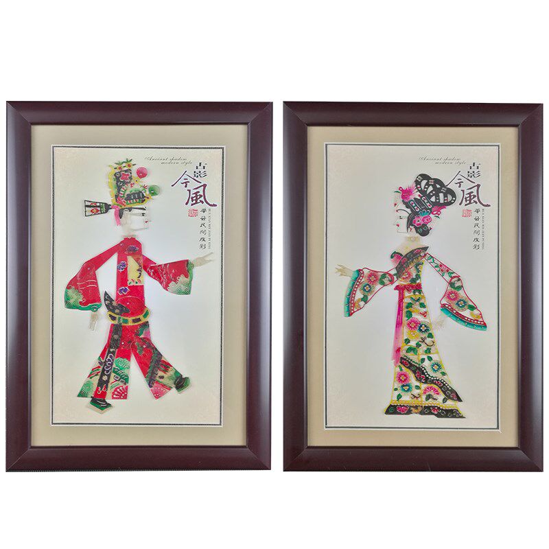 皮影陕西特色工艺品皮影装饰画旅游纪念品会议礼品出国礼品送老外