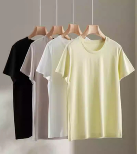 T3.24 王福贵定制～圆领简约莱塞尔亚麻短袖 凉爽T