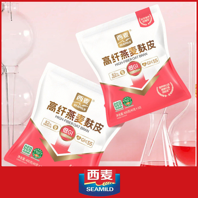SEAMILD/西麦高纤燕麦麸皮低GI高蛋白燕麦麸皮0添加蔗糖400g/袋