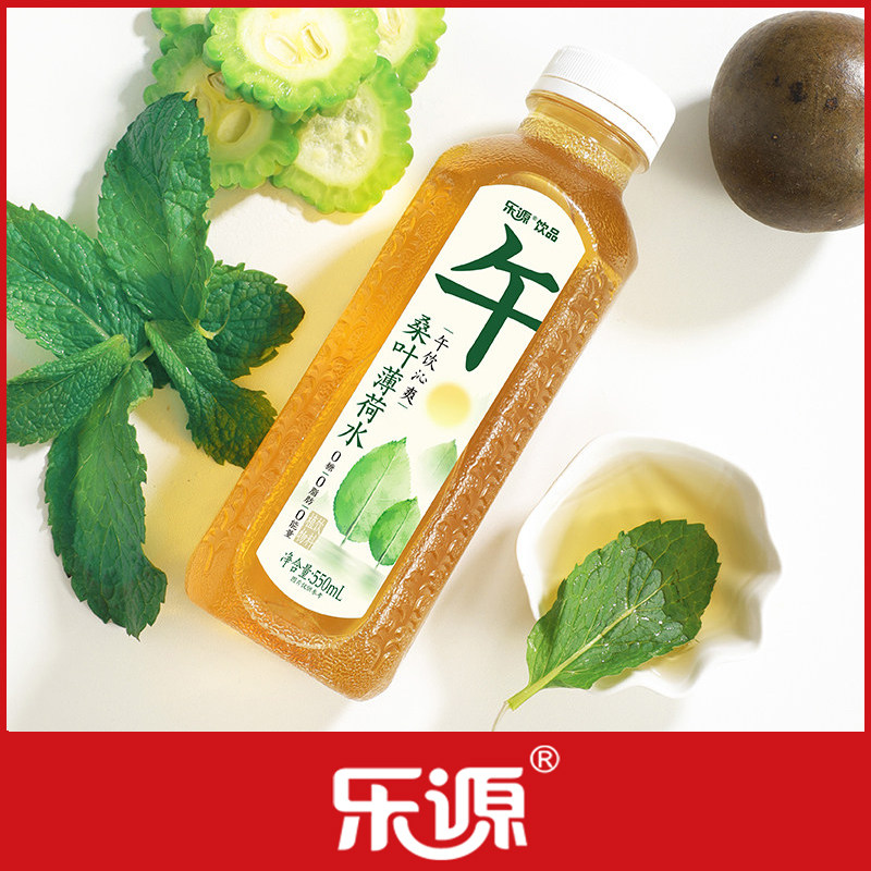 乐源桑叶薄荷水植物饮料0糖0脂肪健康营养薄荷水饮料550ML/瓶*6瓶