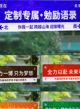 我在xx很想你路牌定制创意班牌我们开学了啦教室布置装饰网红挂门
