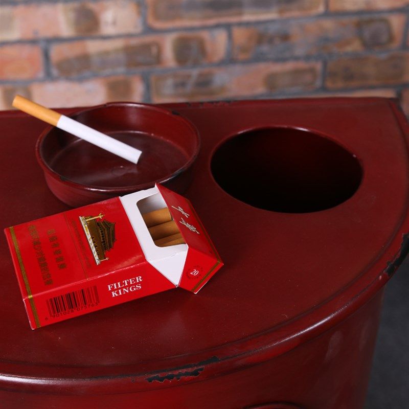 复古工业风铁艺油桶垃圾桶餐厅酒吧网咖奶茶店门口大号收纳桶摆件