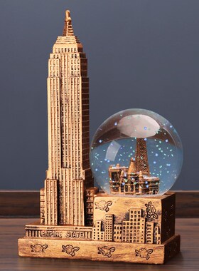 复古大笨钟摆件桌面创意水晶球客厅玄关家居怀旧装饰品小众高级感