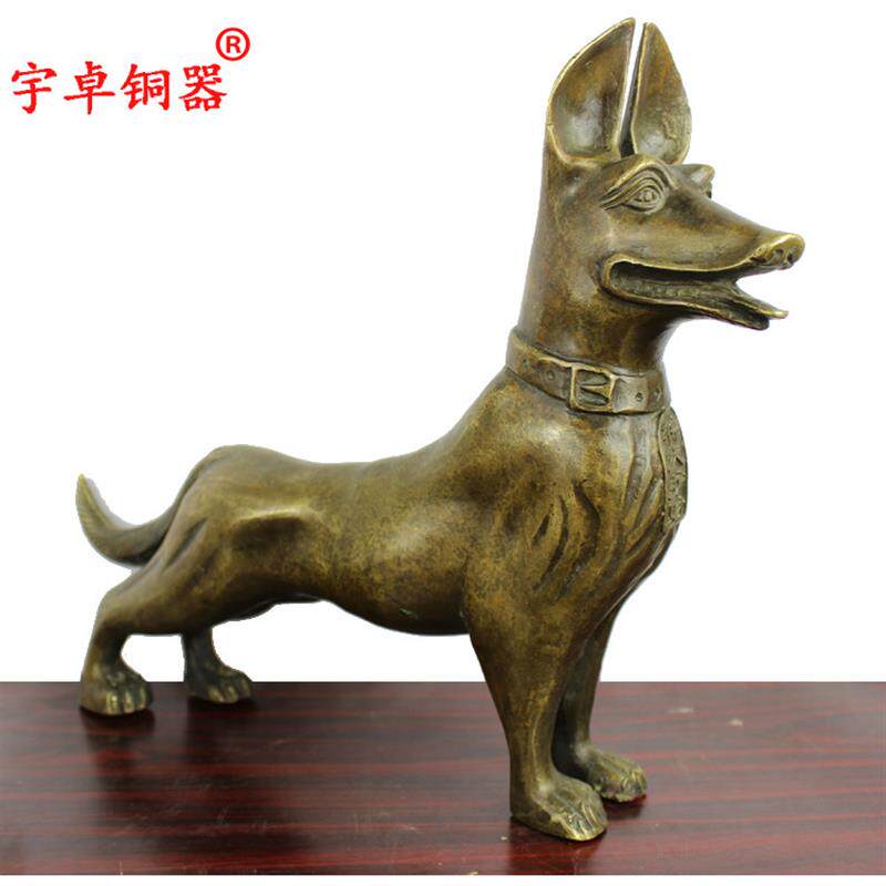 宇卓铜器纯铜狗黄铜狗铜狗铜犬铜工艺品摆饰