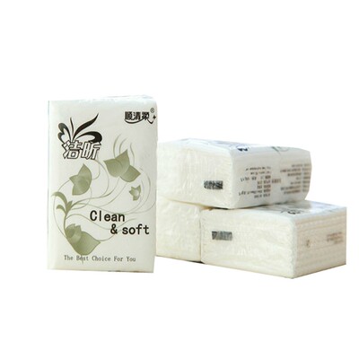 顺清柔洁昕手帕纸卫生纸面巾纸餐巾纸巾柔润4层8张小包抽纸便携
