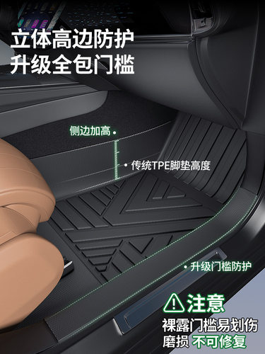 适用于长安启源A07A05q05q07糯玉米25款全包围TPE汽车脚垫用品