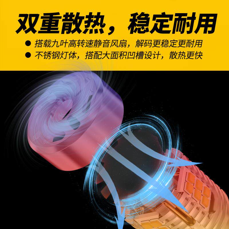 超亮解码防频闪LED转向灯带风扇1156 PY21W T20 3157转弯灯泡