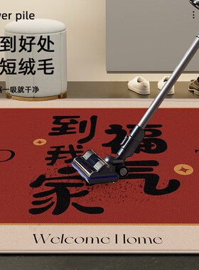 大门口地毯垫2024新款乔迁喜庆红色可定制玄关入户垫子家用防滑垫