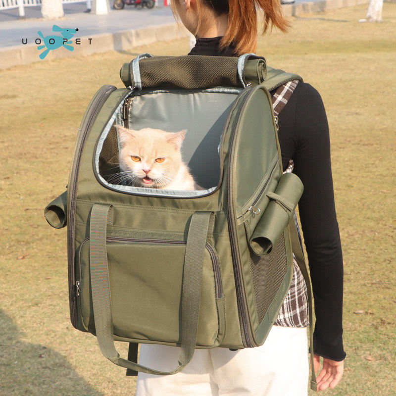 猫揹包外出可携式双肩夏天透气宠物手提携带猫咪书包笼子帆布袋猫