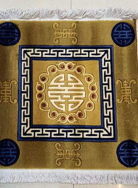 藏式纯羊毛立体剪花地毯十字金刚杵地毯藏毯沙发垫拜垫瑜伽坐毯