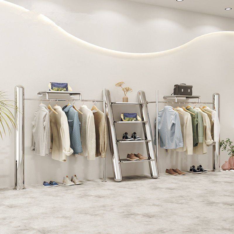 服装店展台架男女装陈列架服装架不锈钢服装挂衣架鞋包架货架商场