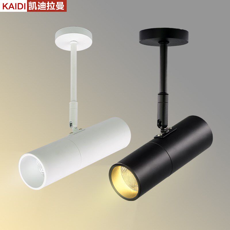 LED明装射灯吸顶COB轨道灯3w5w7w简约电视背景墙展厅灯轨道射灯