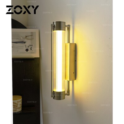 zoxy壁灯镜前灯包豪斯极简工业风长条一字客厅卧室卫生间楼梯墙灯