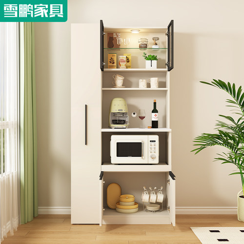 厨房餐柜抽拉收纳柜微波炉烤箱电器柜高矮柜茶水柜酒柜夹缝柜