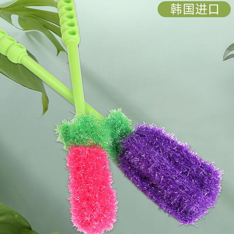 韩国家用长柄丝光瓶刷窄口杯子清洁刷瓶器宽口泡沫清洁刷厨房用刷
