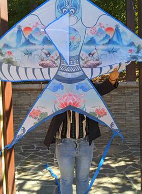 潍坊青花沙燕新式风筝儿童微风易飞新款燕子放飞三角初学者
