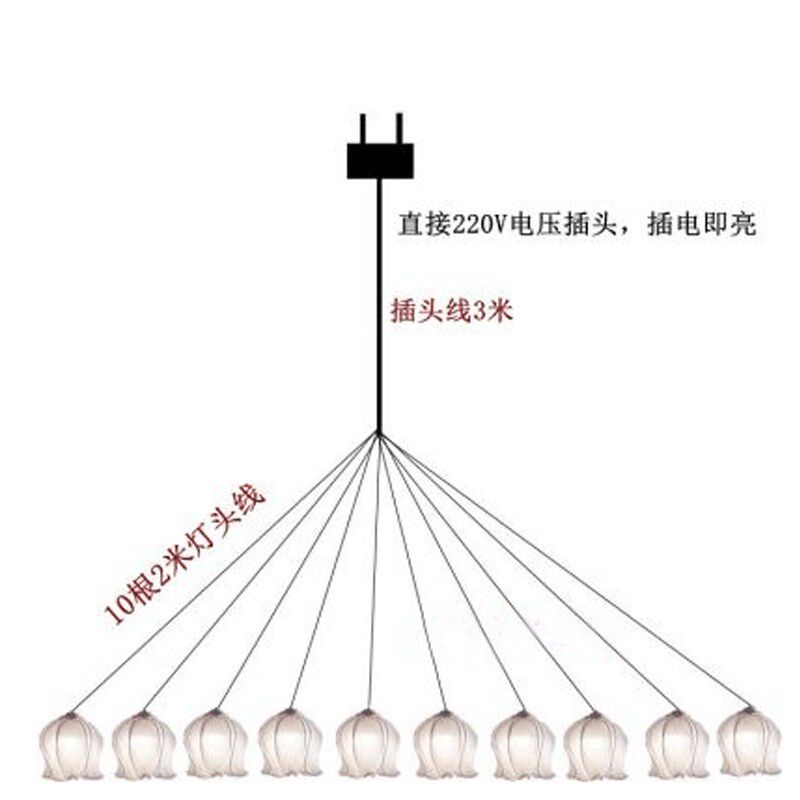 婚庆吊顶装饰铃兰花吊灯笼婚礼布置道具发暖光空中吊饰LED串挂灯