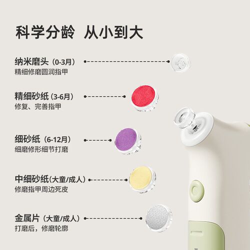 儿童电动磨甲器新生宝宝专用指甲剪刀婴儿电动磨甲器指甲打磨神器