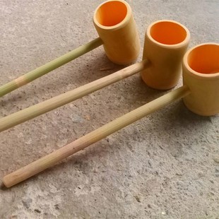 竹筒水勺打酒勺竹舀水浇花勺温泉勺竹制品长柄竹水瓢酒提玩水勺子