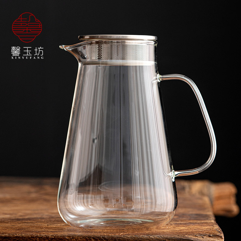 耐高温玻璃壶过滤一体大容量泡茶壶客厅餐厅冷水壶水杯套装煮茶壶