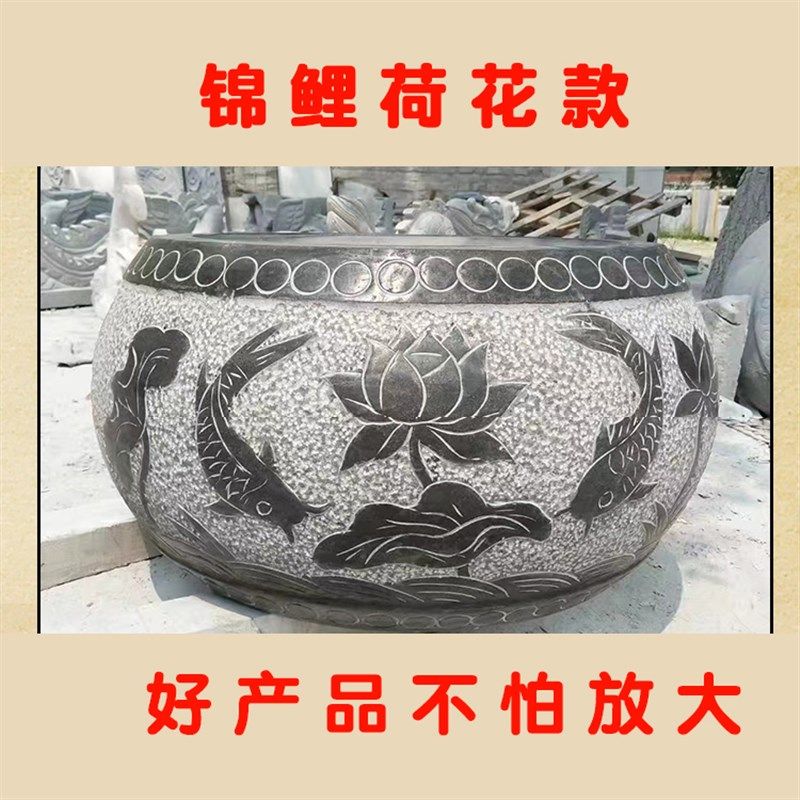 青石墩石柱墩底座石雕圆墩包皮垫基石空心柱脚石础包柱石柱顶石