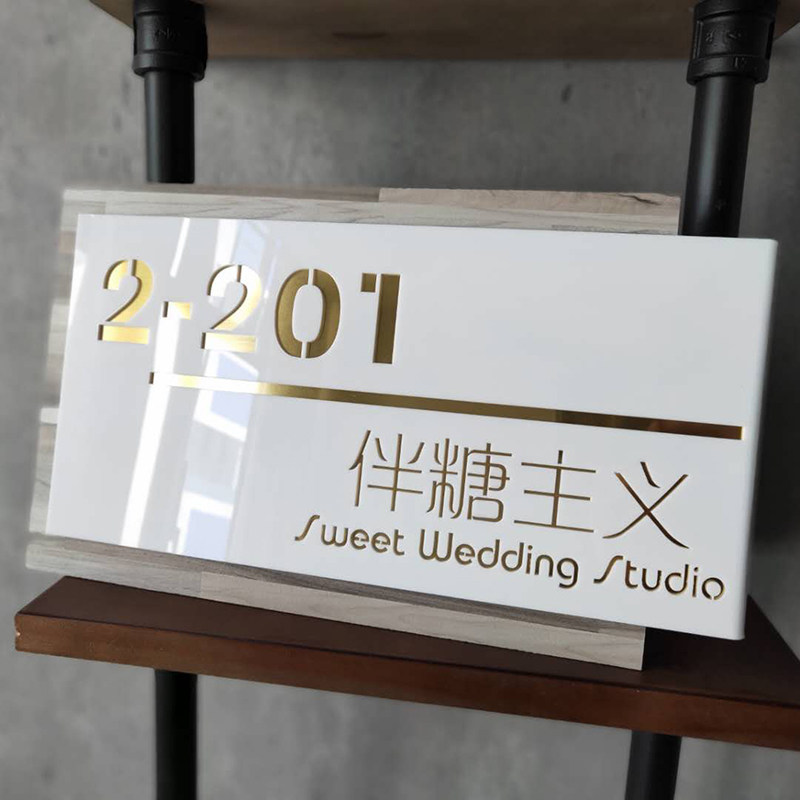 店铺门牌家用门号牌门牌定制工业风别墅楼号牌港式创意数字牌招牌