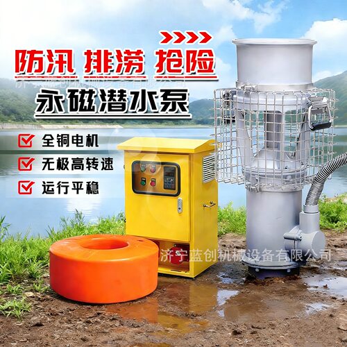 防洪泵变频永磁潜水泵大流量便携式高扬程不锈钢轴流泵应急抢险泵
