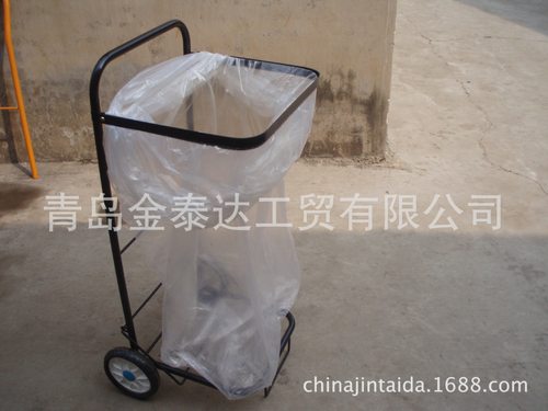 小型便携式垃圾袋车 折叠垃圾车轻便推车